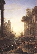 Embarkation of St Paula Romana at Ostia Claude Lorrain